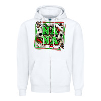 White soccer nana with leopard Zipper Hoodie - Zillion Design Studio