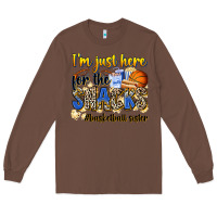 Chestnut im just here for the snacks basketball sister Long Sleeve Tee - Zillion Design Studio
