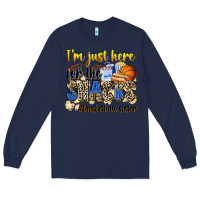 Navy im just here for the snacks basketball sister Long Sleeve Tee - Zillion Design Studio