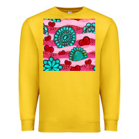 Lemon valentines day turquoise gemstone  and hearts Premium Sweatshirt - BundleAndBundleShop