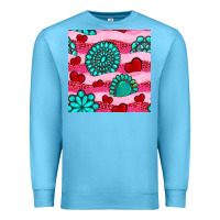 Ocean Blue valentines day turquoise gemstone  and hearts Premium Sweatshirt - BundleAndBundleShop