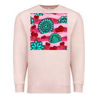 Pale Pink valentines day turquoise gemstone  and hearts Premium Sweatshirt - BundleAndBundleShop