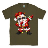 Army Green dabbing santa with christmas lights Classic Tee - Zillion Design Studio