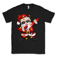 Black dabbing santa with christmas lights Classic Tee - Zillion Design Studio