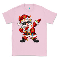 Bubblegum Pink dabbing santa with christmas lights Classic Tee - Zillion Design Studio