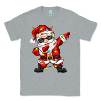 Heather Grey dabbing santa with christmas lights Classic Tee - Zillion Design Studio
