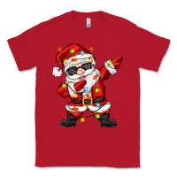 Red dabbing santa with christmas lights Classic Tee - Zillion Design Studio