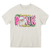 Cream dreaming of a pink christmas Heavy Core Tee - CowhideDigitalArt