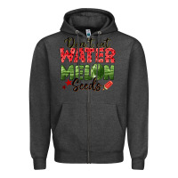 Charcoal Heather dont eat watermelon seeds Zipper Hoodie - texasbilliewilder