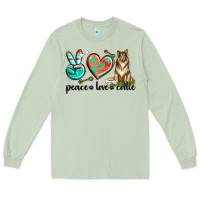Matcha peace love collie Long Sleeve Tee - texasbilliewilder