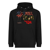 Black small town usa Heavyweight Hoodie - CowhideDigitalArt