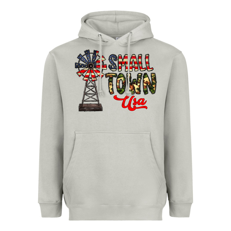 Small Town Usa Heavyweight Hoodie by CowhideDigitalArt | Teevron