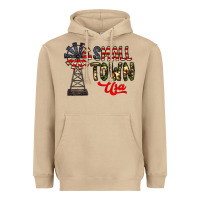 Mushroom small town usa Heavyweight Hoodie - CowhideDigitalArt
