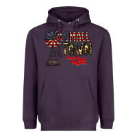 Plum small town usa Heavyweight Hoodie - CowhideDigitalArt