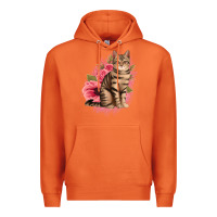 Carrot floral cat Premium Hoodie - Jasminsmagicworld