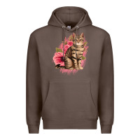 Coffee floral cat Premium Hoodie - Jasminsmagicworld