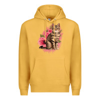 Mustard floral cat Premium Hoodie - Jasminsmagicworld