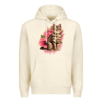 Sandshell floral cat Premium Hoodie - Jasminsmagicworld
