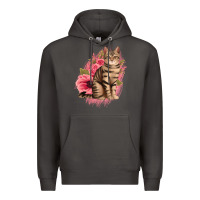 Smoke floral cat Premium Hoodie - Jasminsmagicworld