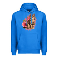 True Royal floral cat Premium Hoodie - Jasminsmagicworld