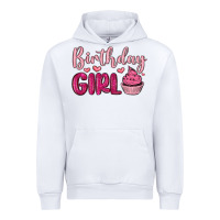 White birthday girl cupcake Urban Hoodie - MaliasSmallBusiness