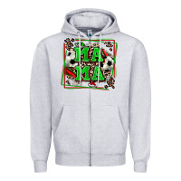 Heather Grey soccer mama with leopard Zipper Hoodie - Zillion Design Studio