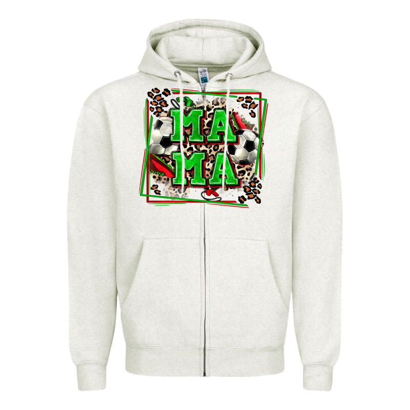 Soccer Mama With Leopard Zipper Hoodie by Zillion Design Studio | Teevron