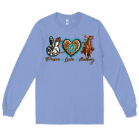 Colony Blue peace love cowboy Long Sleeve Tee - texasbilliewilder