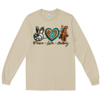 Mushroom peace love cowboy Long Sleeve Tee - texasbilliewilder