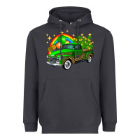 Smoke st patricks shamrock gold rainbow balloon candy truck Heavyweight Hoodie - FaDigitalArtStudio