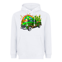 White st patricks shamrock gold rainbow balloon candy truck Heavyweight Hoodie - FaDigitalArtStudio