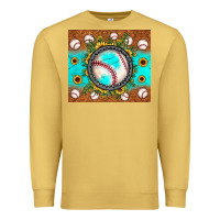 Antique Gold baseball turquoise sunflower Premium Sweatshirt - JahusDesignShop