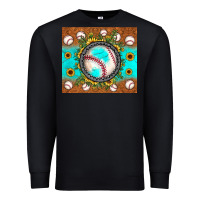 Black baseball turquoise sunflower Premium Sweatshirt - JahusDesignShop