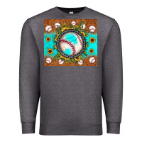 Charcoal Heather baseball turquoise sunflower Premium Sweatshirt - JahusDesignShop