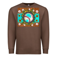 Chestnut baseball turquoise sunflower Premium Sweatshirt - JahusDesignShop