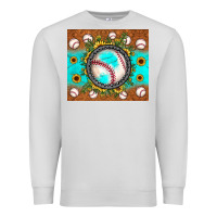 Dove Grey baseball turquoise sunflower Premium Sweatshirt - JahusDesignShop