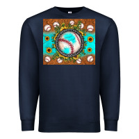 Navy baseball turquoise sunflower Premium Sweatshirt - JahusDesignShop