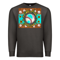 Smoke baseball turquoise sunflower Premium Sweatshirt - JahusDesignShop