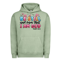 Pigment Oil Green be still and know that i am god psalm 46 10 Urban Hoodie - MaliasSmallBusiness