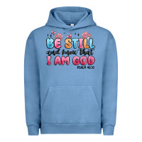 Pigment Pebble Blue be still and know that i am god psalm 46 10 Urban Hoodie - MaliasSmallBusiness