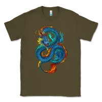Army Green blue dragon Classic Tee - RanaPortraitStore