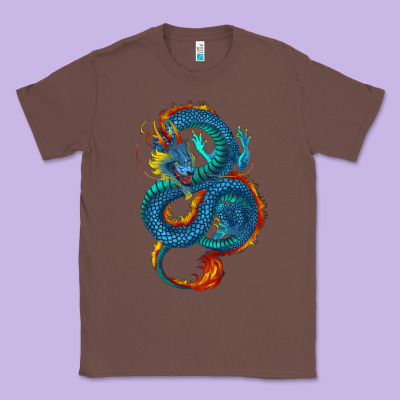 Classic Tee blue dragon