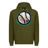 Army Green glitter baseball Premium Hoodie - Jasminsmagicworld