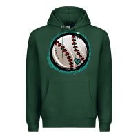 Sports Green glitter baseball Premium Hoodie - Jasminsmagicworld