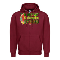 Burgundy dont eat watermelon seeds with summer Zipper Hoodie - texasbilliewilder