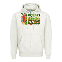 Oatmeal Heather dont eat watermelon seeds with summer Zipper Hoodie - texasbilliewilder