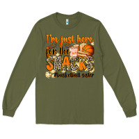 Army Green im just here for the snacks basketball sister Long Sleeve Tee - Zillion Design Studio