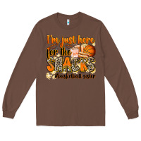 Chestnut im just here for the snacks basketball sister Long Sleeve Tee - Zillion Design Studio
