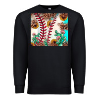 Black baseball leopard turquoise cactus sunflower Premium Sweatshirt - JahusDesignShop