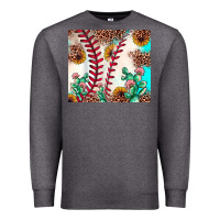 Charcoal Heather baseball leopard turquoise cactus sunflower Premium Sweatshirt - JahusDesignShop
